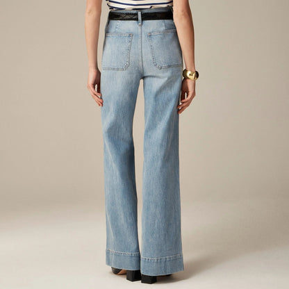 🔥Last Day 49% OFF-Tummy Control Sailor Wide Leg Jeans