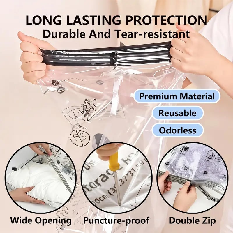 🔥Hot Sale 49% off 🧳 Cordless Travel Vacuum Storage Compression Bag Set