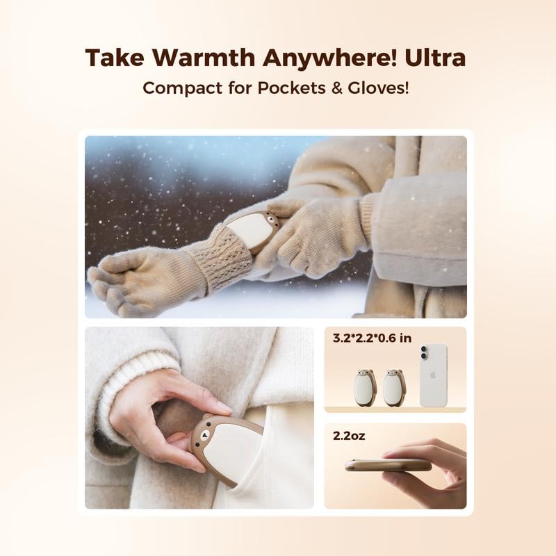 Black Friday Sales⚡ Global Winter Picks🌟Hand Warmers Rechargeable - Cute Bear Design