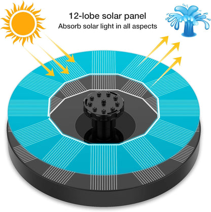 🏆Flash Sale⚡Solar Bath Fountain with 6 Nozzle