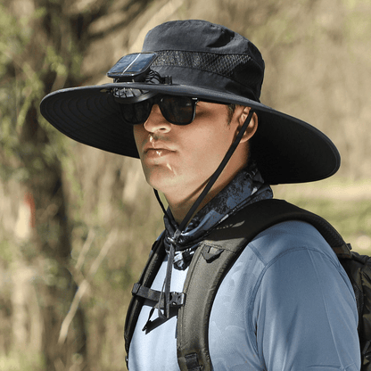 🔥Last Day 50% OFF -Ultralight Solar Fan Sun Hat – Lighter Than a Baseball!⚾(Only 11oz)