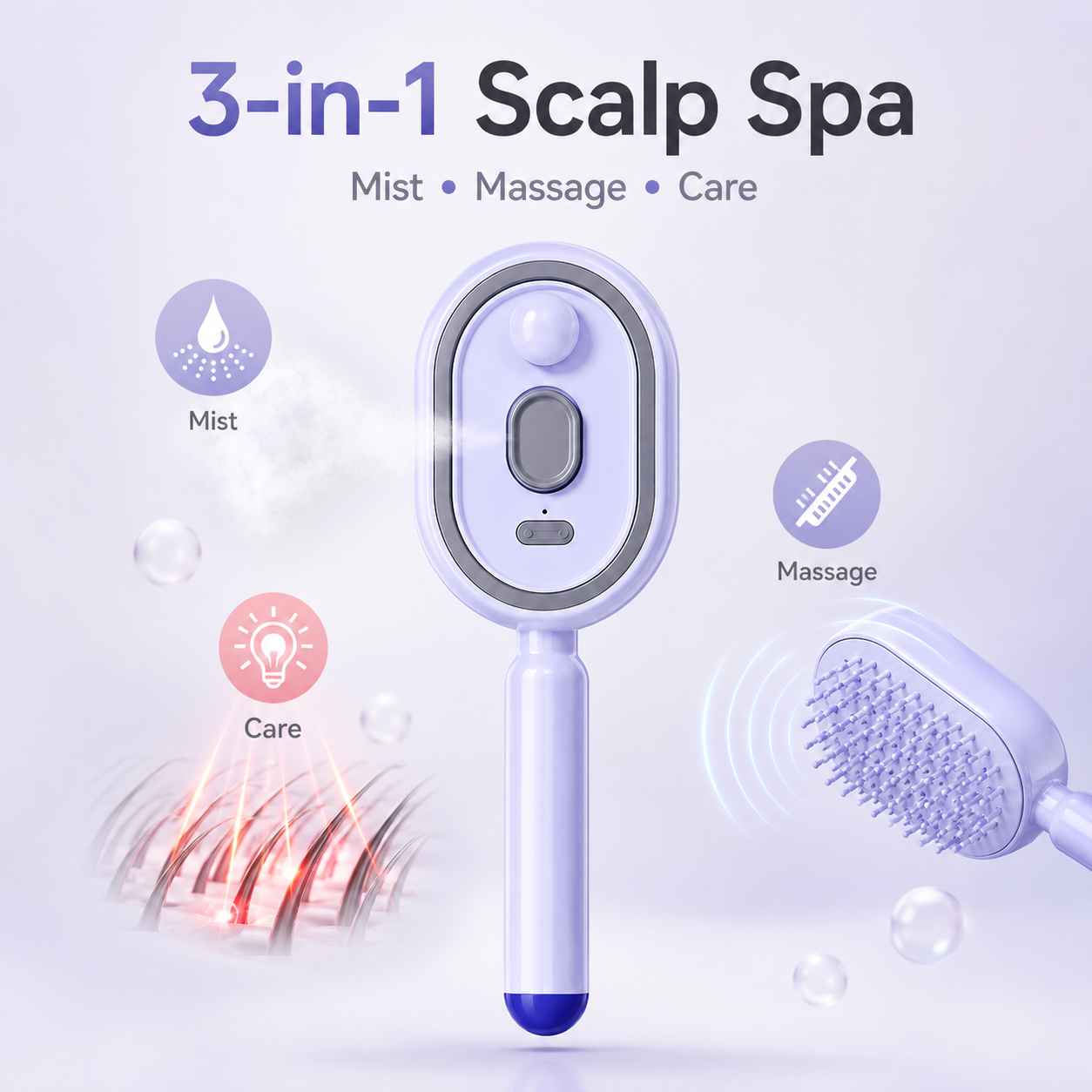 Electric Mist-Spraying Massage Cushion Brush