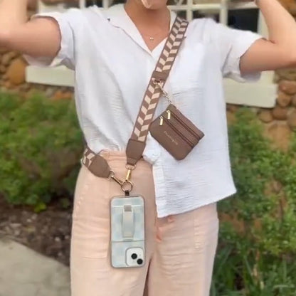 💖HOT SALE-49% OFF📱Crossbody Phone Strap with Zippered Pouch
