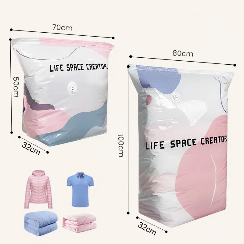 📦 Large-Capacity Vacuum Bags – No Pump Needed! 💨✨