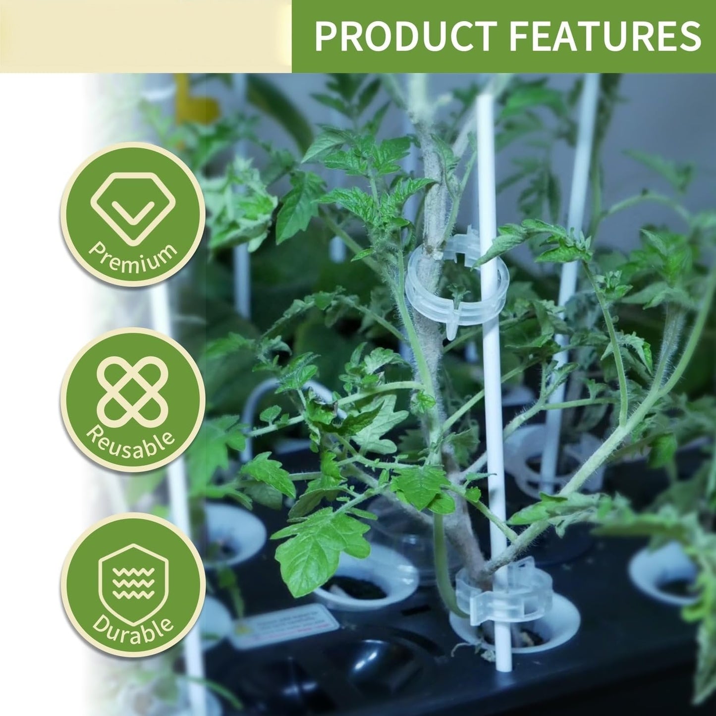 300Pcs Heavy-Duty Tomato Trellis Clips