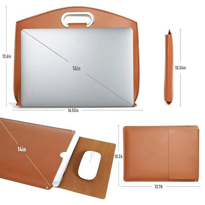 🎁Last Day 49% OFF✨Waterproof Leather 14-16In 2PCS Laptop Bag for Women Handbag