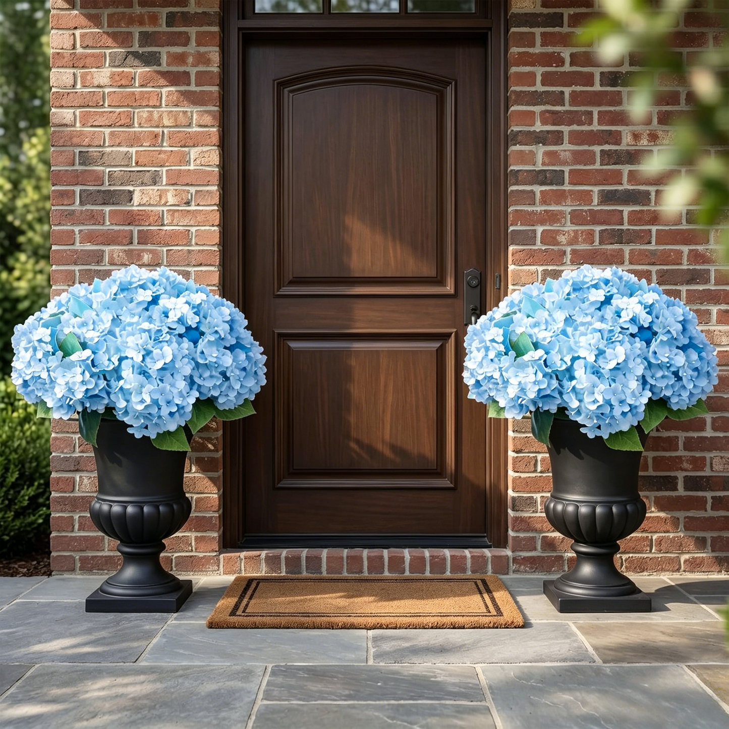 🔥Last Day 70% OFF🔥Artificial Outdoor Hydrangea Flowers With Basket- UV resistant, Waterproof, Windproof