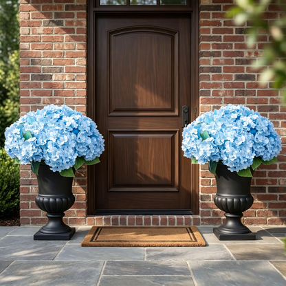 🔥Last Day 70% OFF🔥Artificial Outdoor Hydrangea Flowers With Basket- UV resistant, Waterproof, Windproof