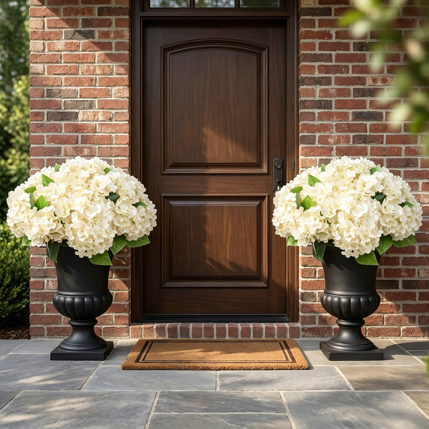 🔥Last Day 70% OFF🔥Artificial Outdoor Hydrangea Flowers With Basket- UV resistant, Waterproof, Windproof
