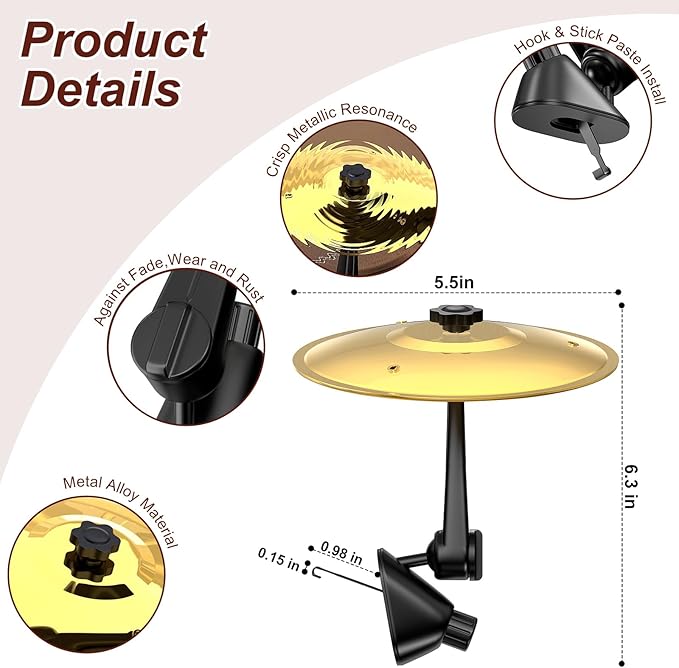 🔥Last Day 49% OFF🚗Car Cymbal-Air Vent Mini Drum Crash Cym