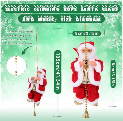 🎅2025 BEST GIFT TO FAMILY🔥Electric Chimney Climbing Santa Claus Musical Toys