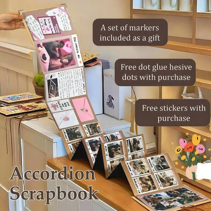🔥Last Day 49% OFF-✨The Memory Keeper: 99+ Inch Accordion Scrapbook Album📚