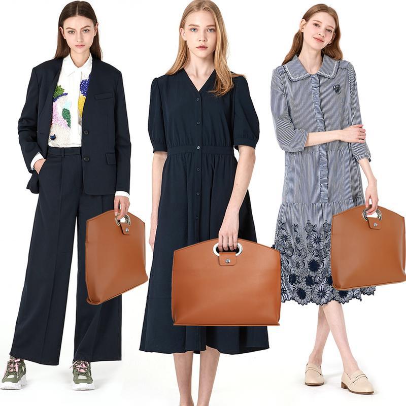 🎁Last Day 49% OFF✨Waterproof Leather 14-16In 2PCS Laptop Bag for Women Handbag