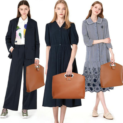 🎁Last Day 49% OFF✨Waterproof Leather 14-16In 2PCS Laptop Bag for Women Handbag