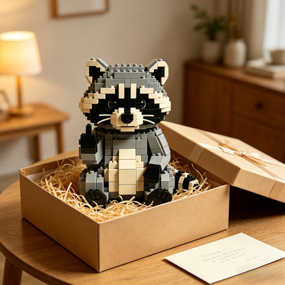 Sarcastic Raccoon Building Block Set