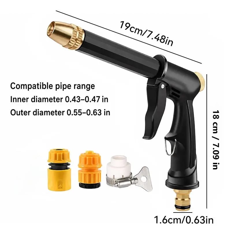 [FathersDayGift]Portable High Pressure Water Sprayer, Adjustable Garden Hose Nozzle Sprayer, Car Washing & Maintenance Tool, Pet Cleaning Tool & Dealsforyoudays