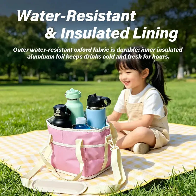 🔥CAMPING MUST-HAVE✨ Insulated Drink Carrier Tote 🏕️🥤