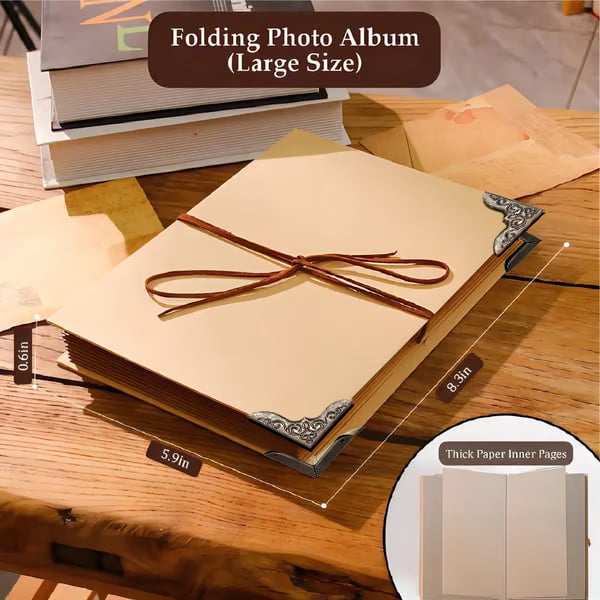 🔥Last Day 49% OFF-✨The Memory Keeper: 99+ Inch Accordion Scrapbook Album📚