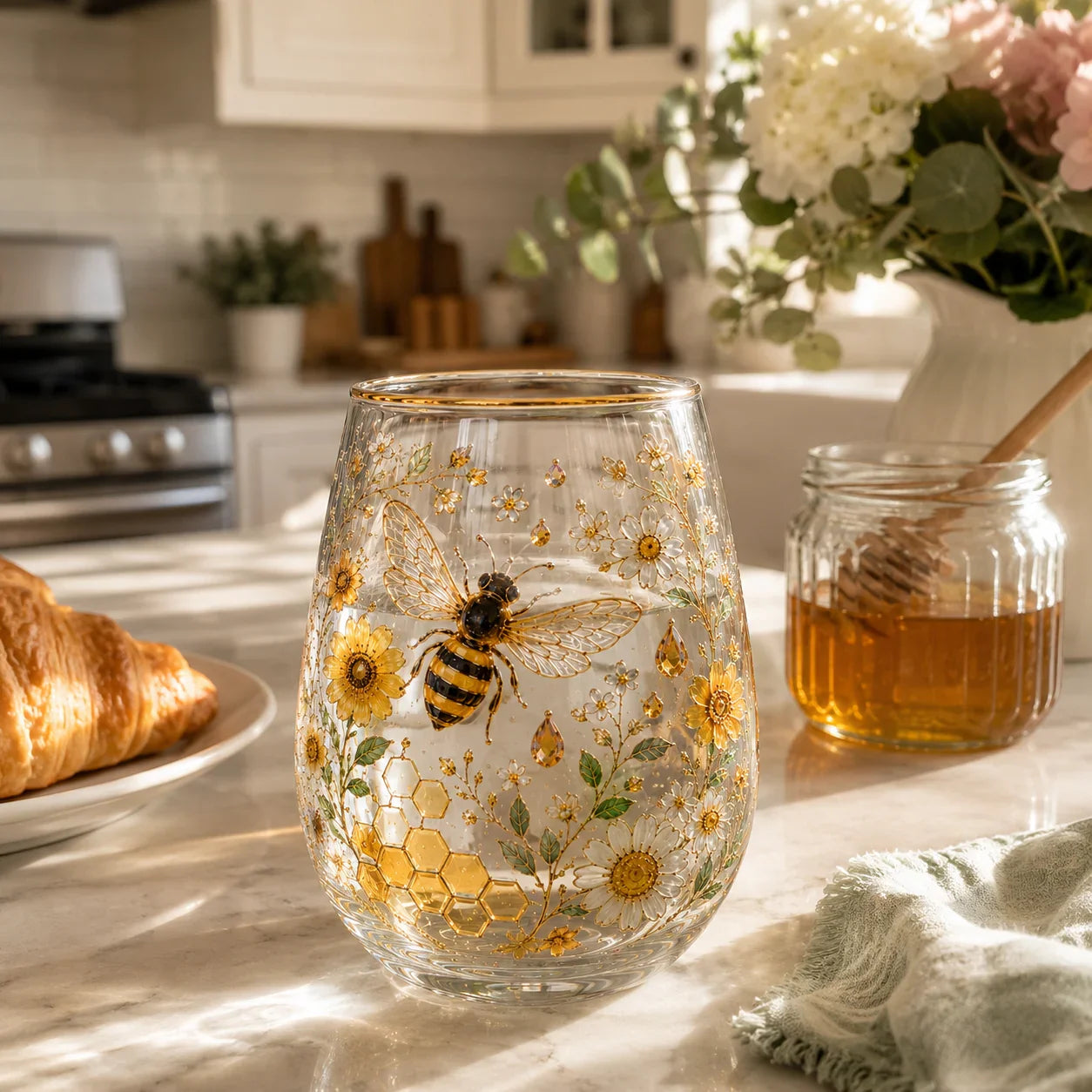 ☀️ Sweetness, Hope & Joy 🐝 2026 Limited Edition Honey Bee Garden Glass Tea Cup