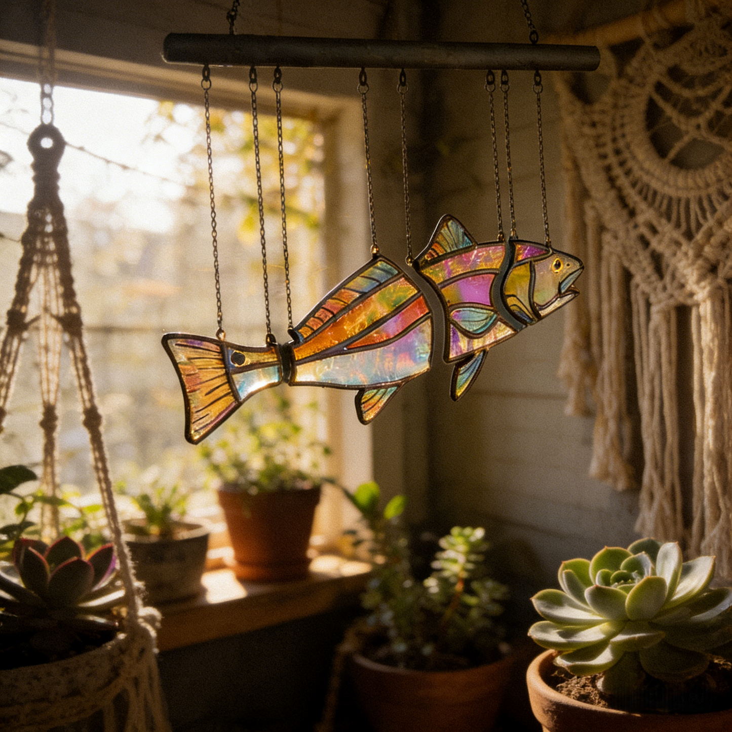 Handcrafted Stained Red Drum-The Illusion of Swimming