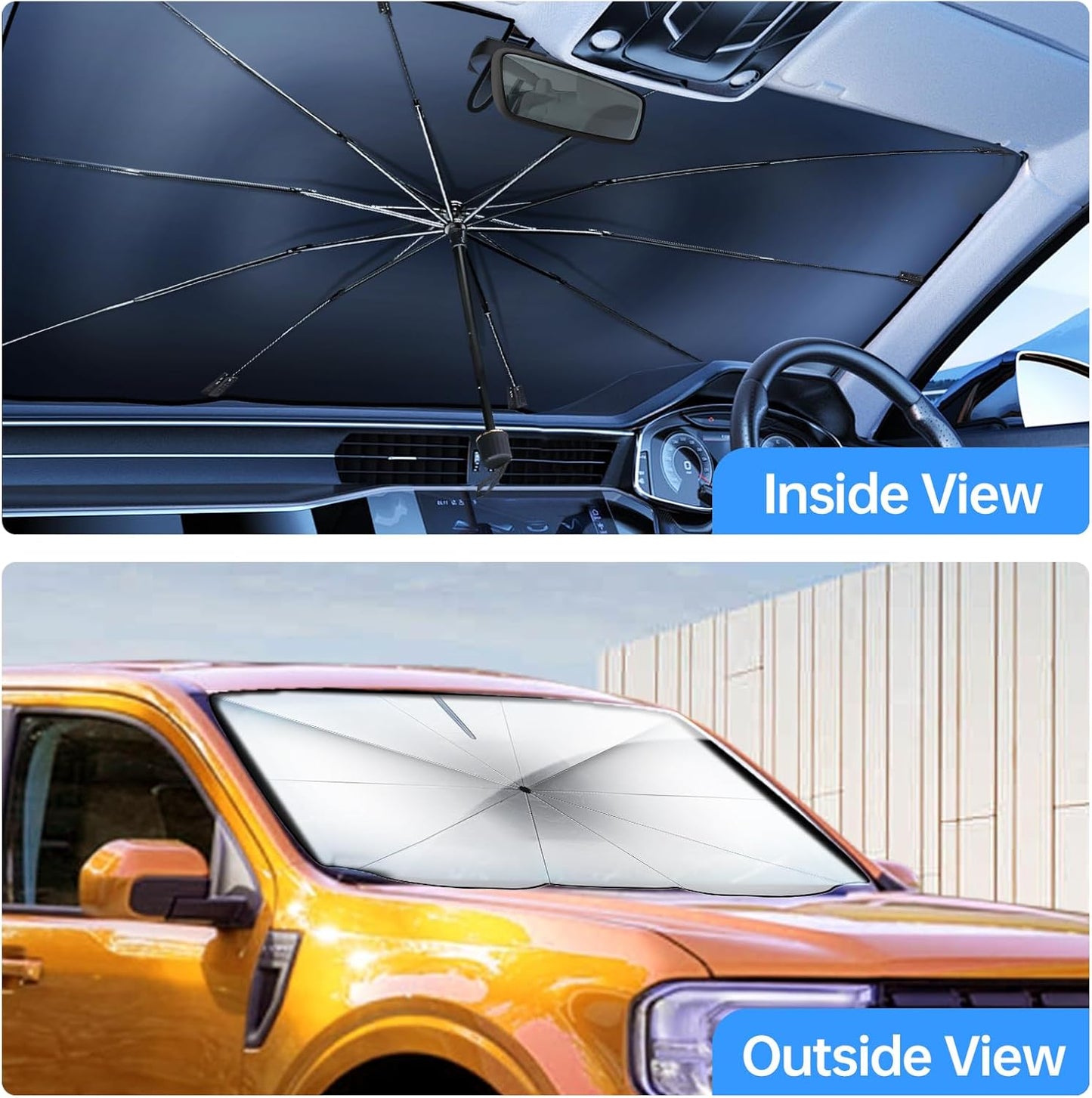 🔥Last Day 56% OFF - 2026 Upgraded Car Windshield Sun Shade Umbrella
