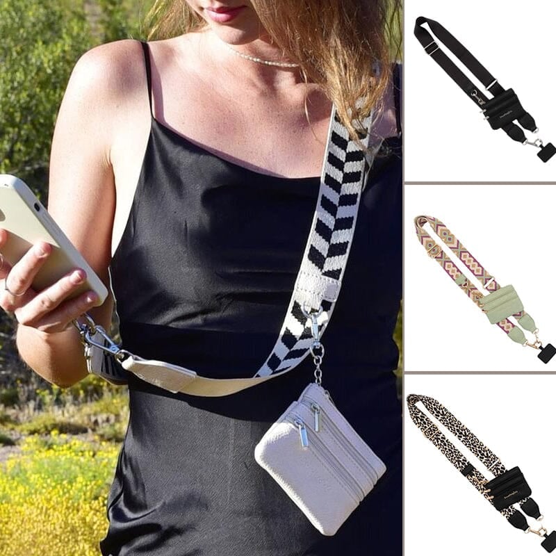 💖HOT SALE-49% OFF📱Crossbody Phone Strap with Zippered Pouch