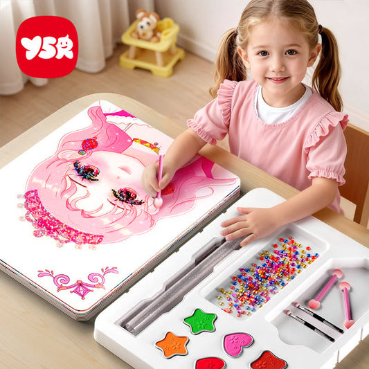 Top Christmas Gift 2025 🎅 JSR Special Diamond Painting & Princess Book Makeup Craft Kits Foil Art Books Set Play on Paper