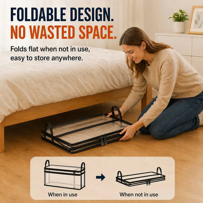 🔥Last Day 50% OFF📦Portable Large Heavy-Duty Thick Plastic Clear Storage Box with Hinged Lid | Home, Travel & Camping