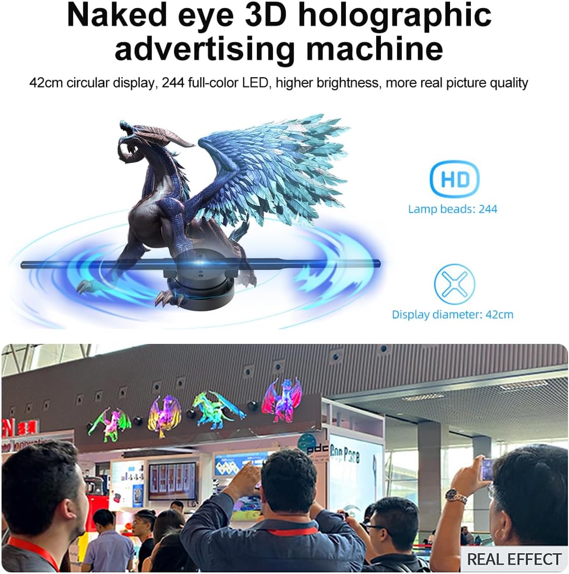🔥Last Day 49% OFF🎄3D Hologram LED Fan Projector