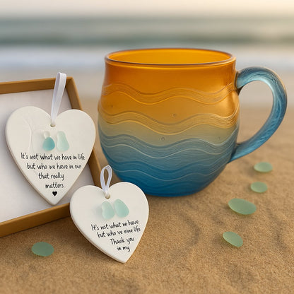 🎄Unique gift🔥100% handmade sea glass wave cup🎁Enjoy buy one get one free