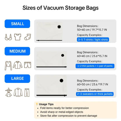 🔥Last Day 49% OFF👍Vacuum Compression Storage Bags with USB - Rechargeable Electric Pump - Ultra - Compact, Lightweight Space - Savers