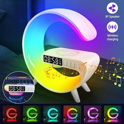 🔥Last Day 49% OFF👍Multifunctional Bluetooth Speaker-Colorful Atmosphere Light Wireless Charging and Clock All-in-one Machine