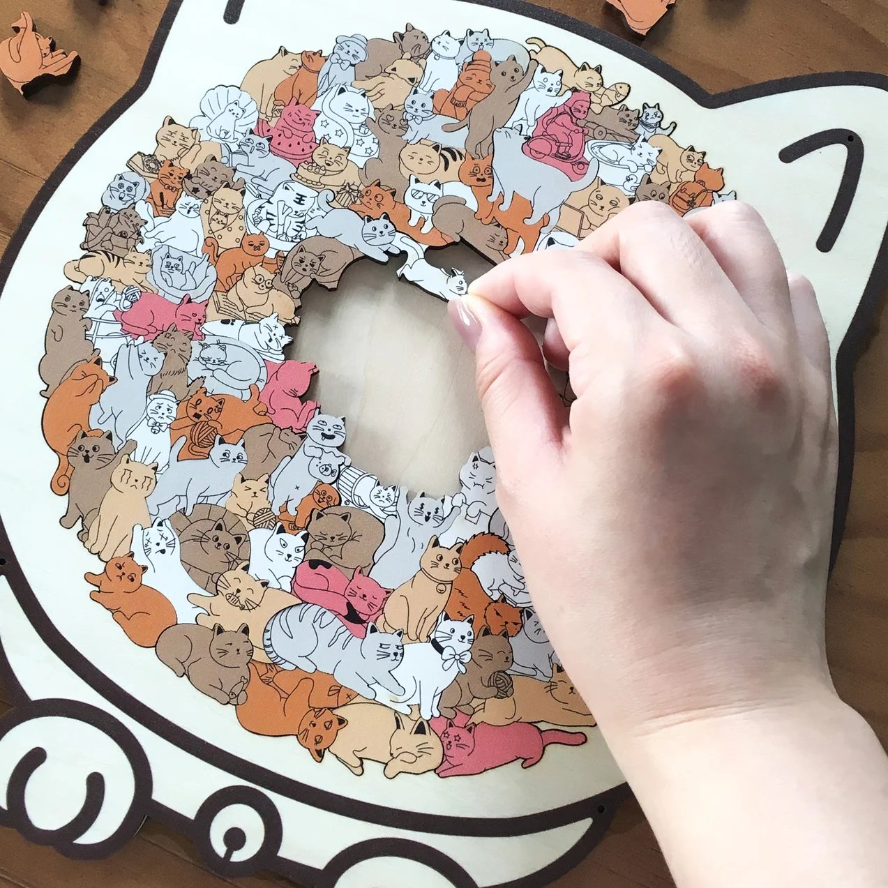 🎁Last Day 49% OFF🔥The Calming Cat Puzzle – A Wooden Work of Art You Can Build
