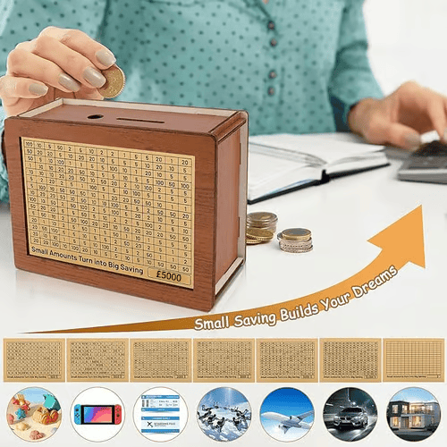 Hot Sale 49% OFF🎁Cash Vault Wooden Savings Box