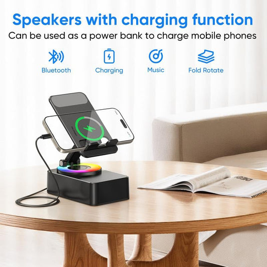 Last Day 49% OFF🤶Early Christmas Big Sale🎄5 in 1 Wireless Audio Bluetooth Speaker Phone Holder