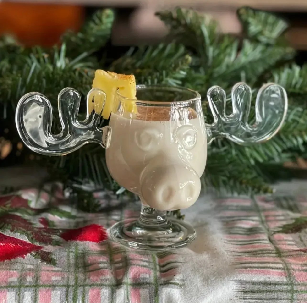 🔥Last Day 49% OFF - The Stag's Gaze: Where Light Dances 🦌✨Glass Reindeer Mug