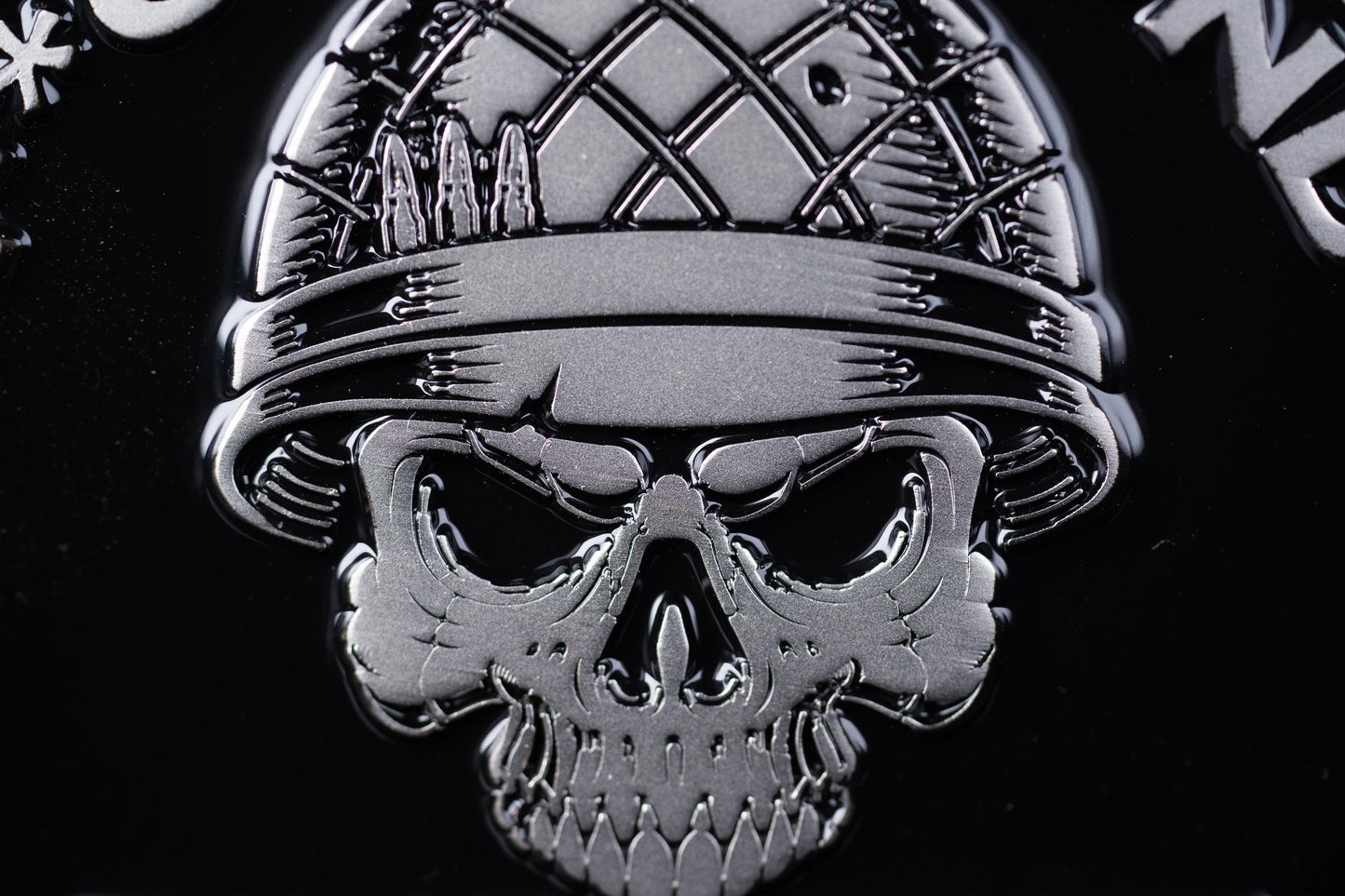 🤣F Around and Find Out (Skull & Helmet) Metal Badge
