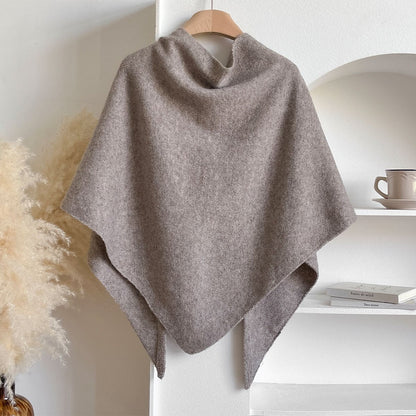 💕Elegant Women's Solid Color Wool Blend Shawl-Timeless Solid Hue for All Looks