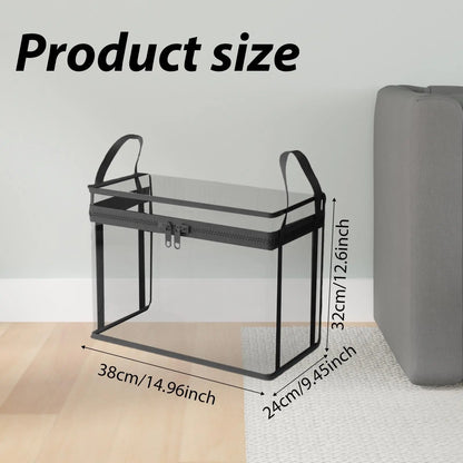 🔥Large Clear Thick Plastic Storage Box with Hinged Lid