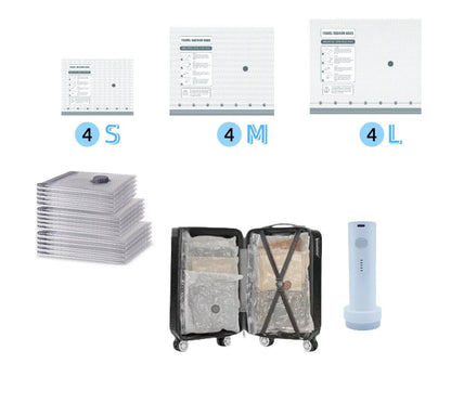 🔥Hot Sale 49% off 🧳 Cordless Travel Vacuum Storage Compression Bag Set