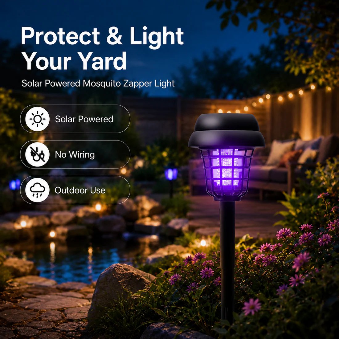 🏠Summer Essentials🦟Solar-Powered UV Mosquito Killer Lamp