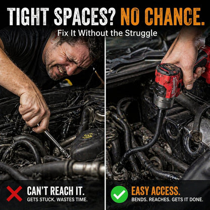 🚗HOT SALE -48% OFF🔥 🔧🌀 1/2" Flexible Socket Extension Bar! Conquer Tight Spaces in Seconds🔩🚗