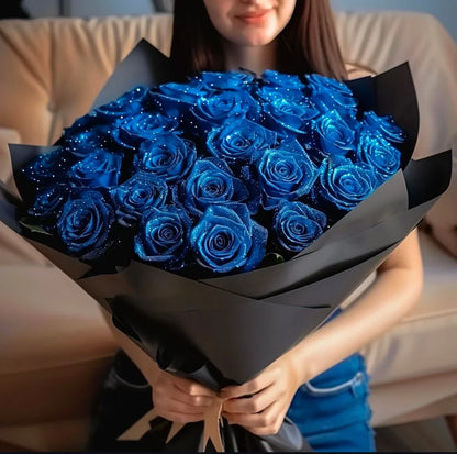 💕Glitter Rose Bouquet💕Couple Glitter Everlasting Rose Bouquet (Never Wither)