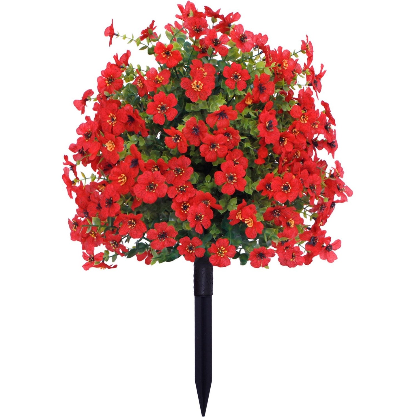 23" Artificial Topiary Ball Trees with Flowers and Ground Spikes
