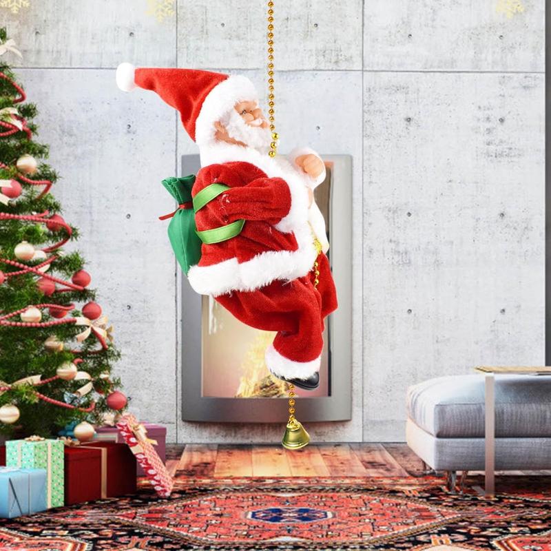 🎅2025 BEST GIFT TO FAMILY🔥Electric Chimney Climbing Santa Claus Musical Toys