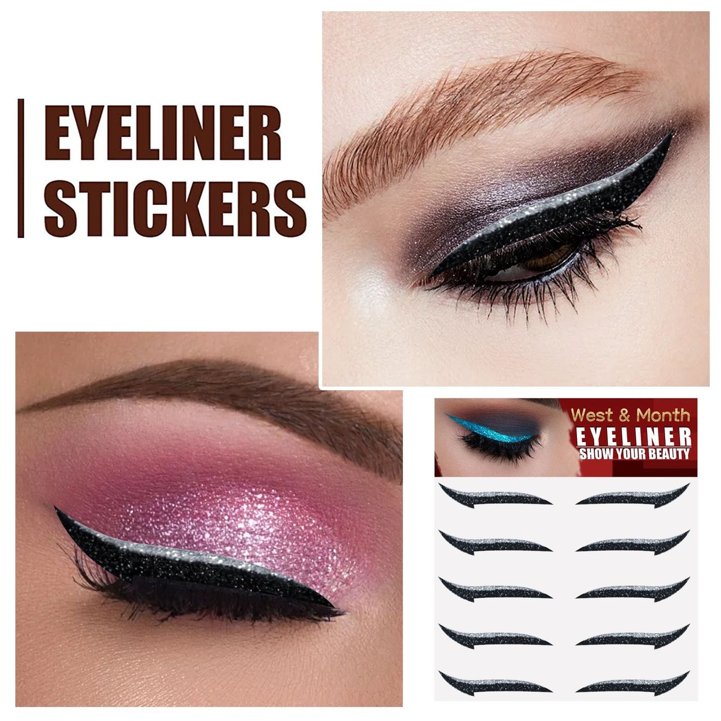 ✨Shiny waterproof reusable eyeliner stickers double eyelid stickers