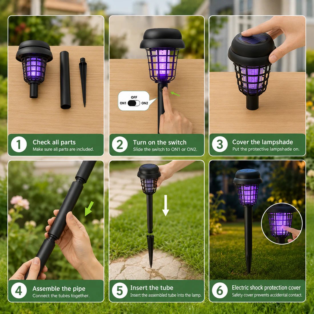 🏠Summer Essentials🦟Solar-Powered UV Mosquito Killer Lamp