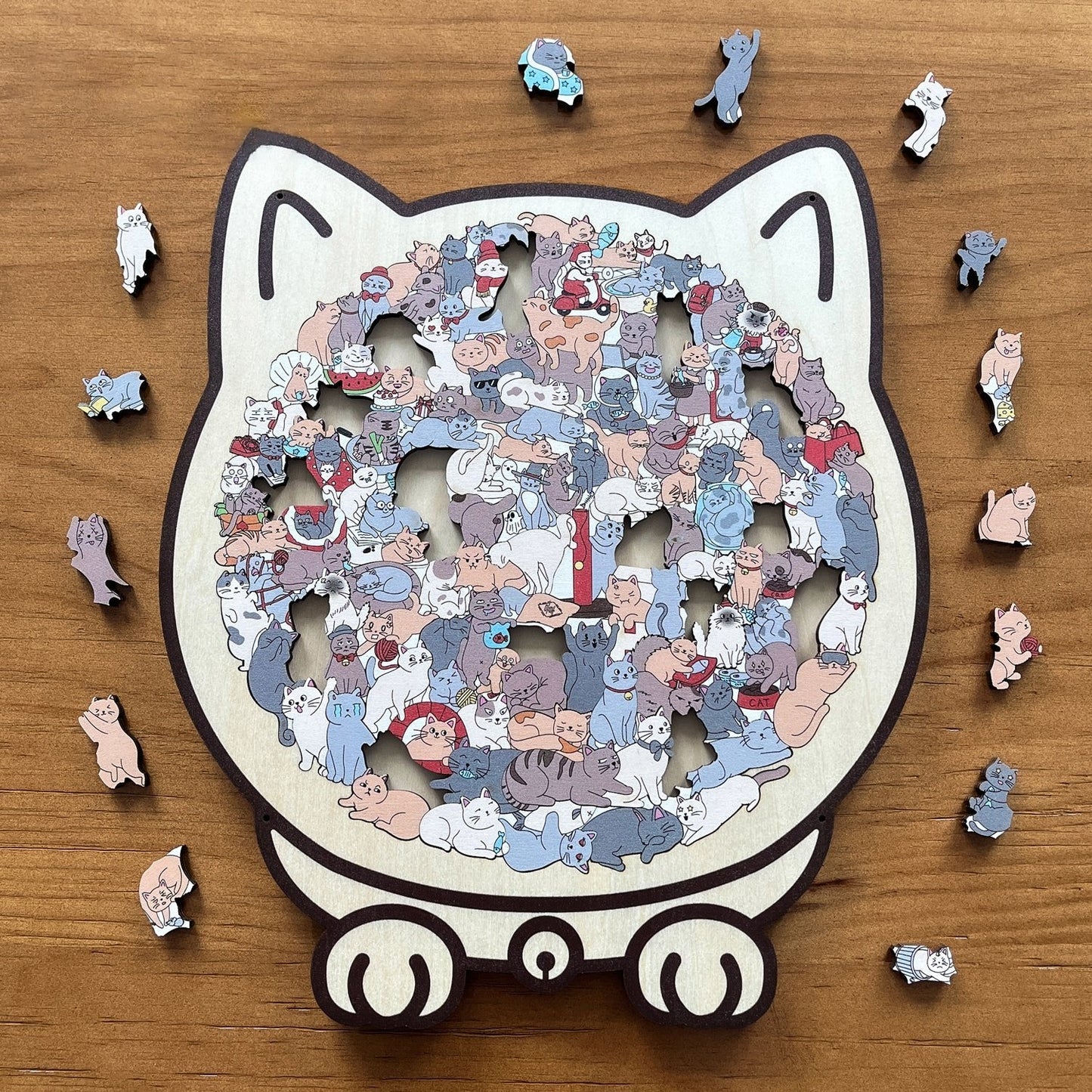 🎁Last Day 49% OFF🔥The Calming Cat Puzzle – A Wooden Work of Art You Can Build