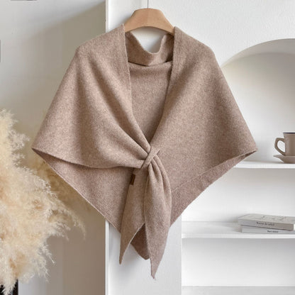 💕Elegant Women's Solid Color Wool Blend Shawl-Timeless Solid Hue for All Looks