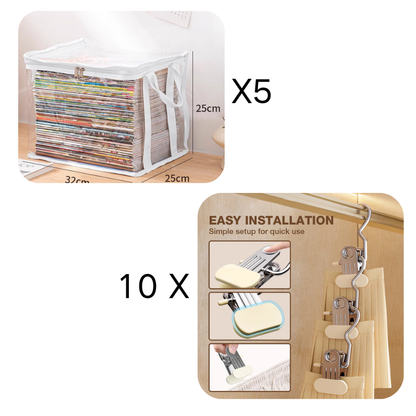 🔥Last Day 50% OFF📦Portable Large Heavy-Duty Thick Plastic Clear Storage Box with Hinged Lid | Home, Travel & Camping